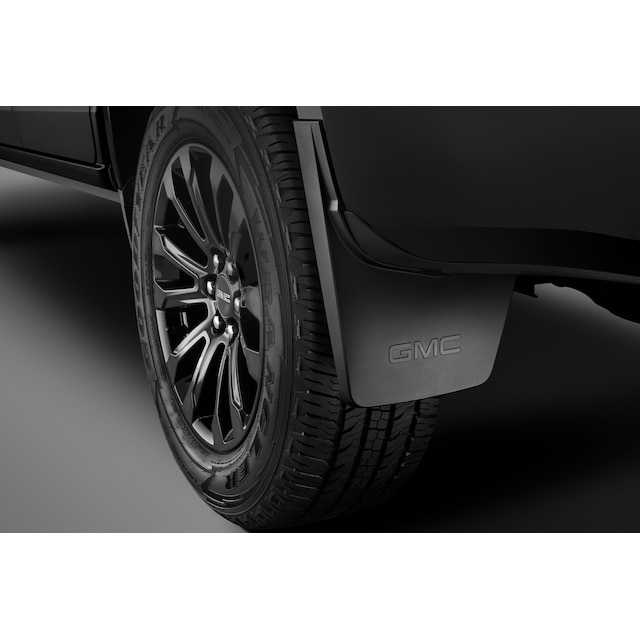 Rear Splash Guards in Black with GMC Logo