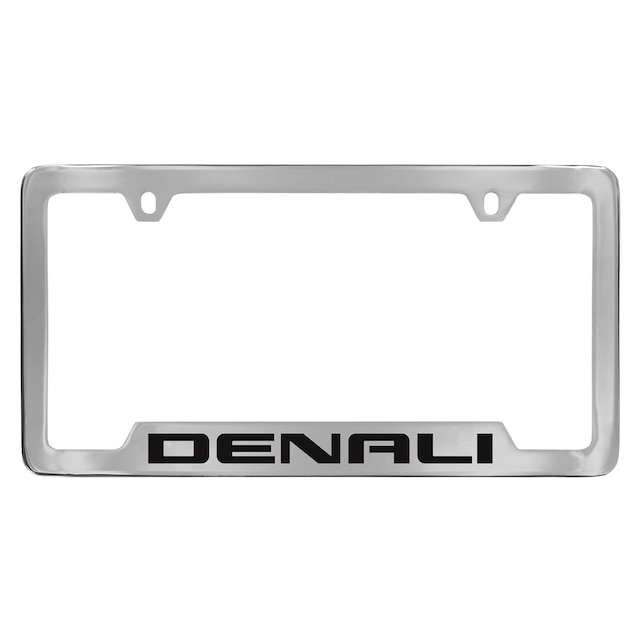 License Plate Frame by Baron & Baron® in Chrome with Black Denali Script - Associated Accessories