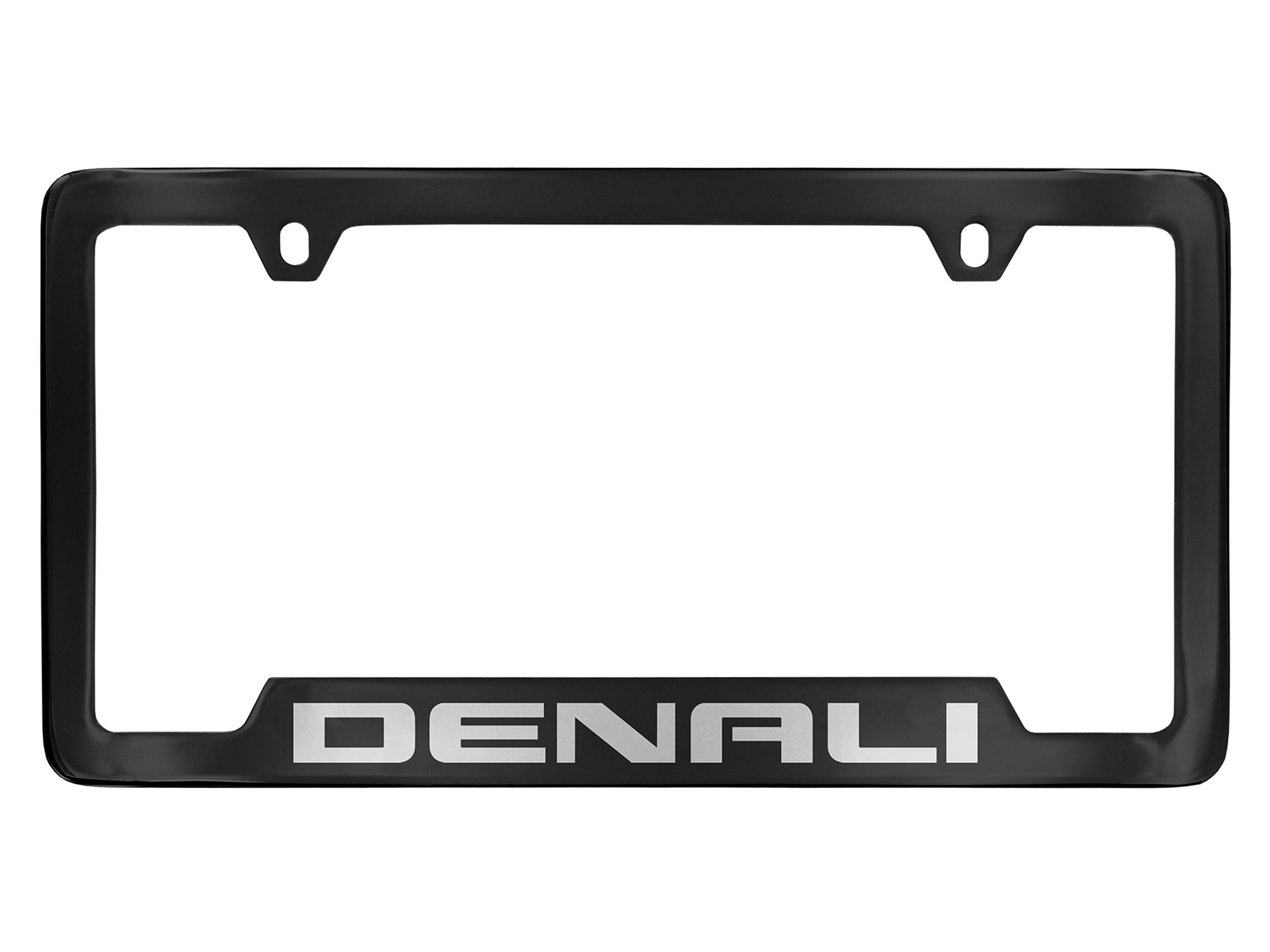 License Plate Frame by Baron & Baron® in Black with Chrome Denali Script - Associated Accessories