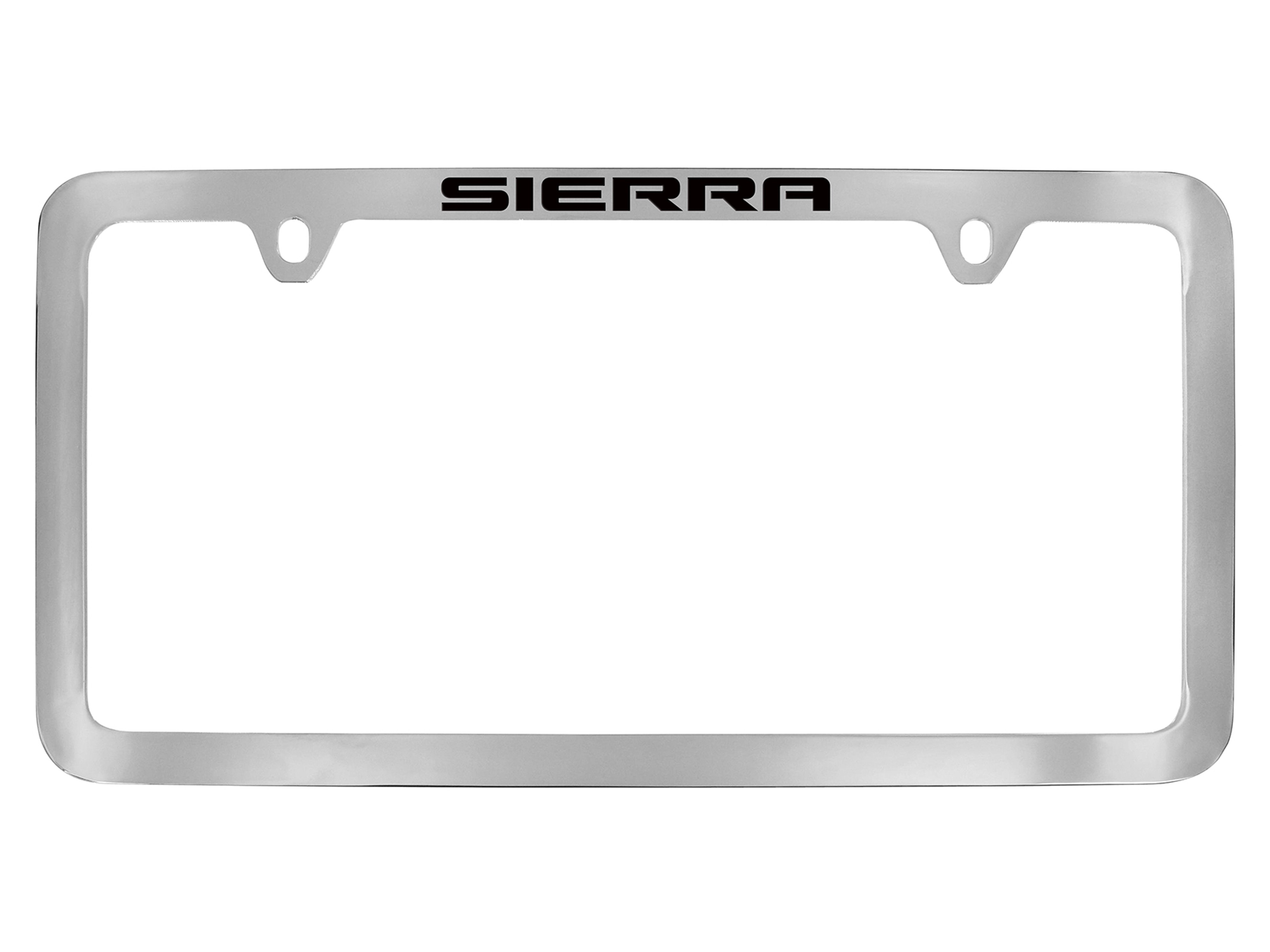License Plate Frame by Baron & Baron® in Chrome with Black Sierra Script - Associated Accessories