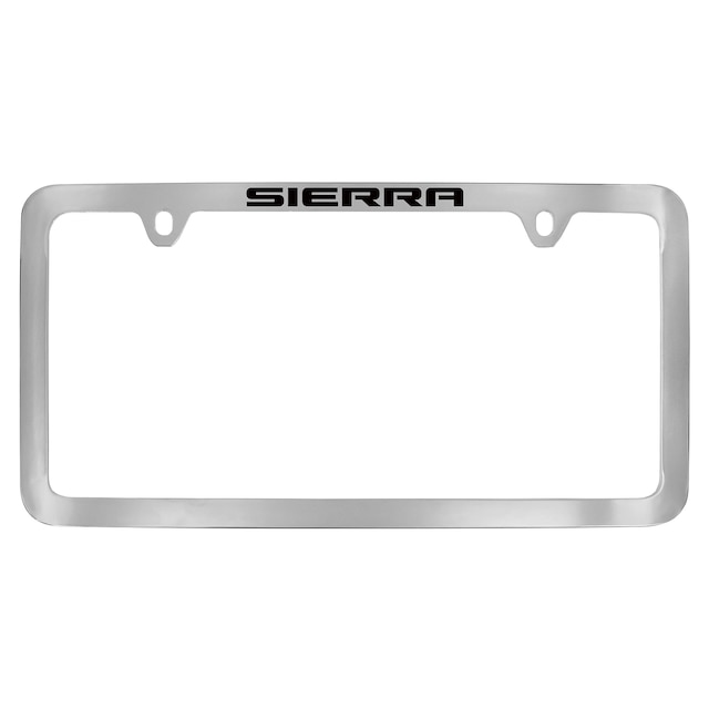 License Plate Frame by Baron & Baron® in Chrome with Black Sierra Script - Associated Accessories