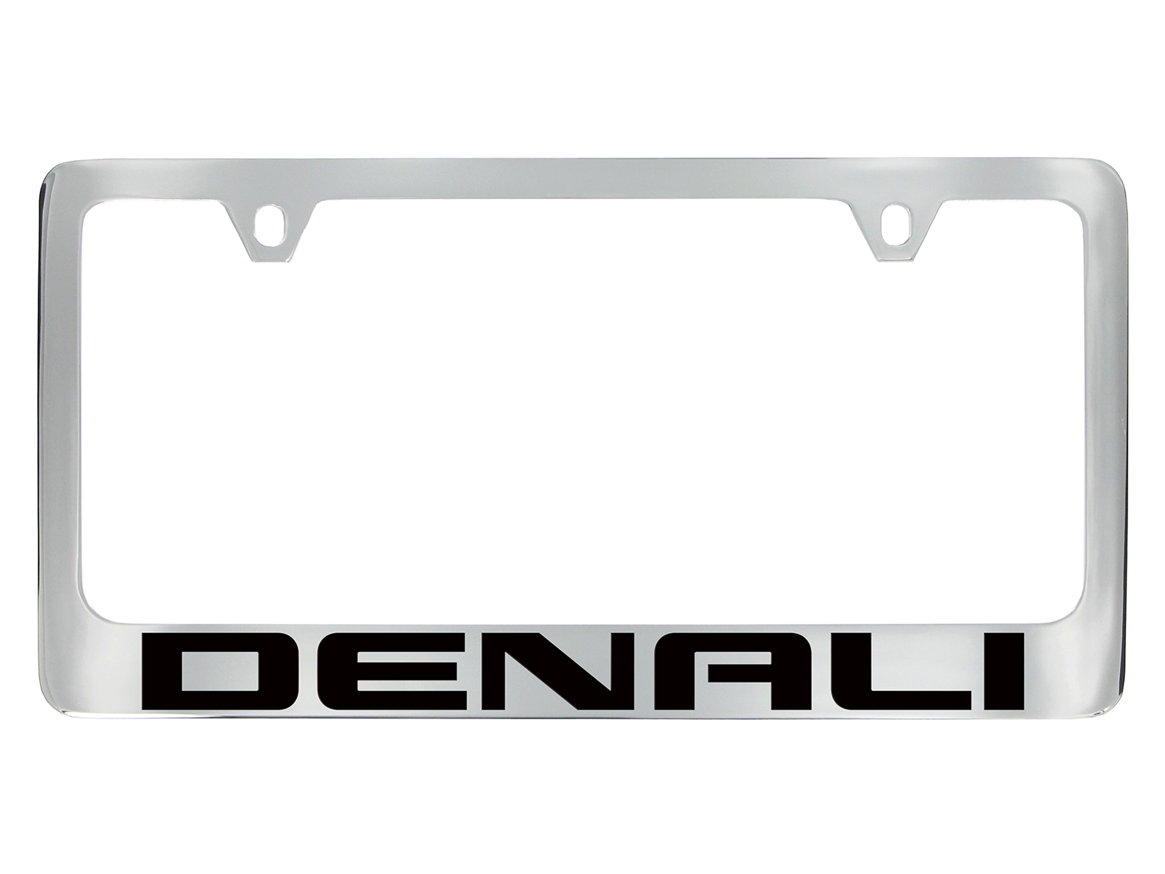 License Plate Frame by Baron & Baron® in Chrome with Black Denali Script - Associated Accessories