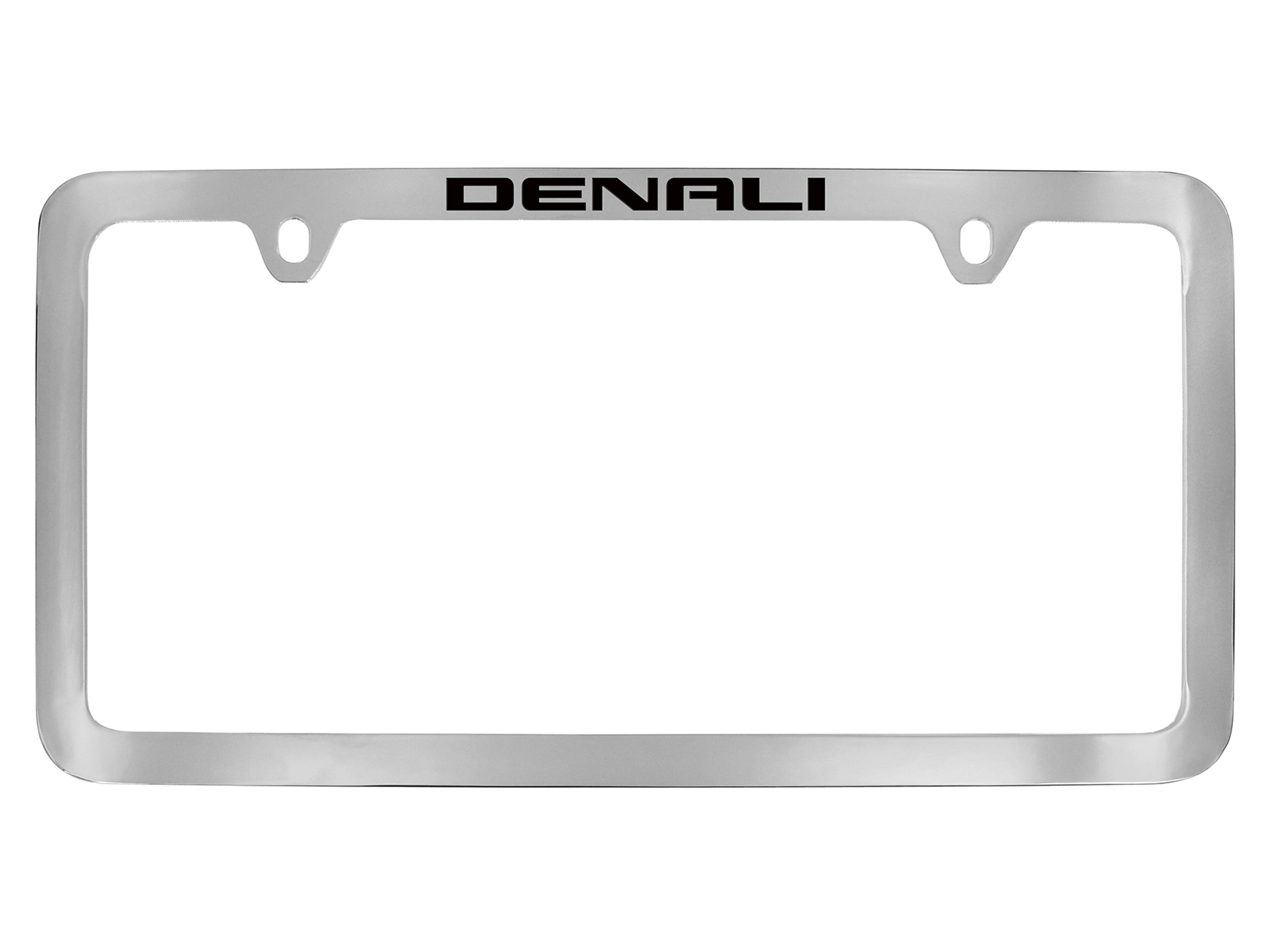 License Plate Frame by Baron & Baron® in Chrome with Black Denali Script - Associated Accessories