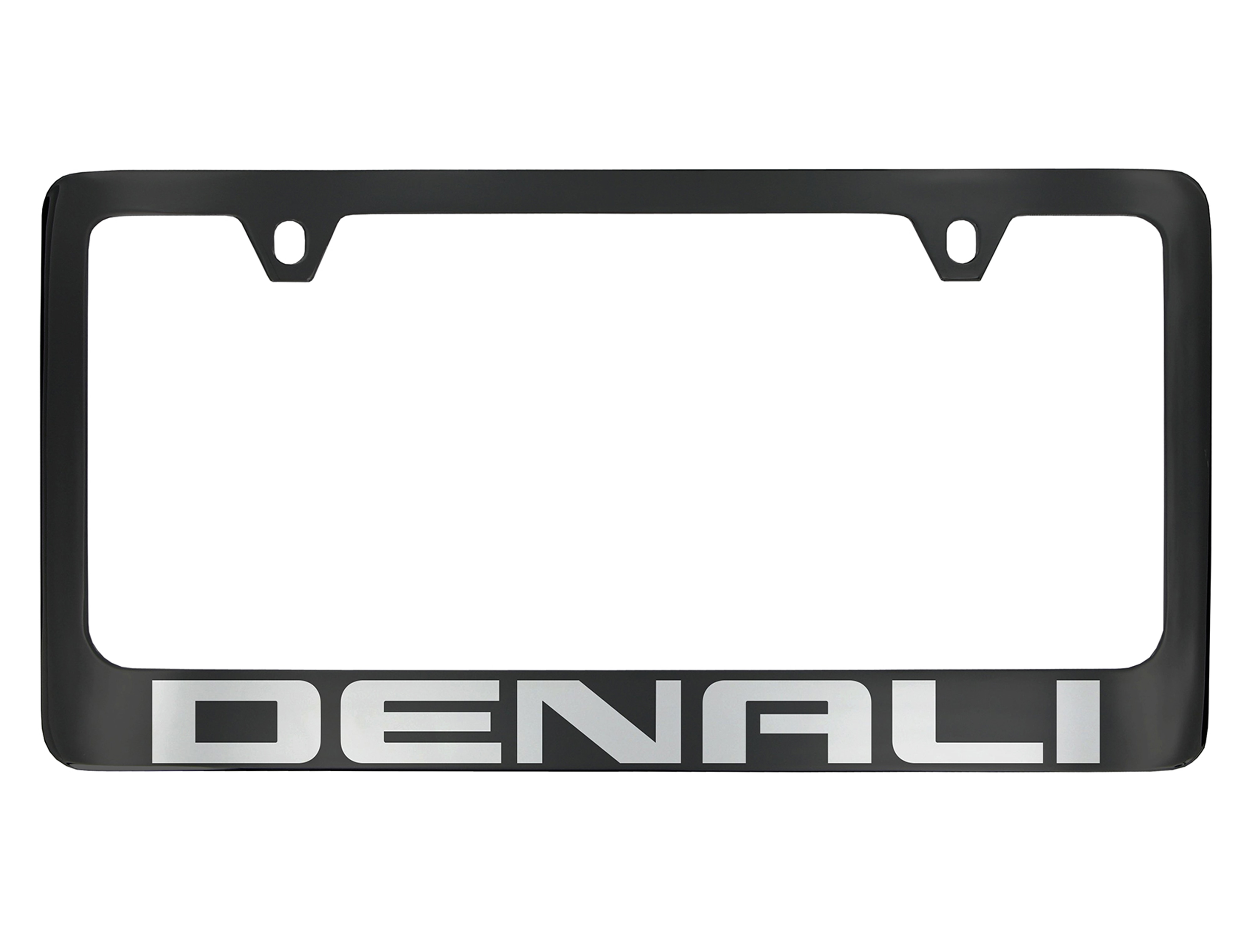 License Plate Frame by Baron & Baron® in Black with Chrome Denali Script - Associated Accessories