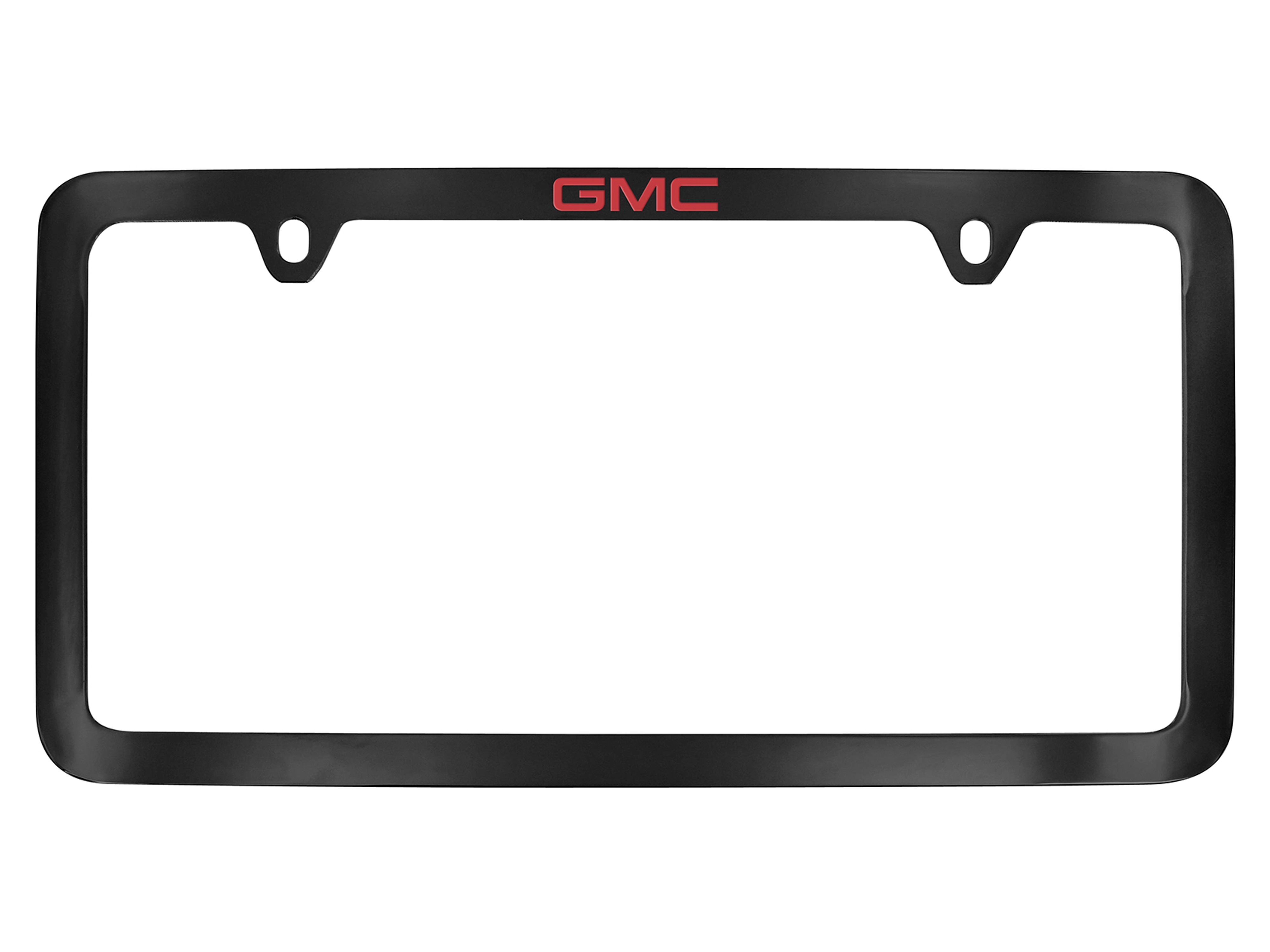 License Plate Frame by Baron & Baron® in Black with Red GMC Logo - Associated Accessories
