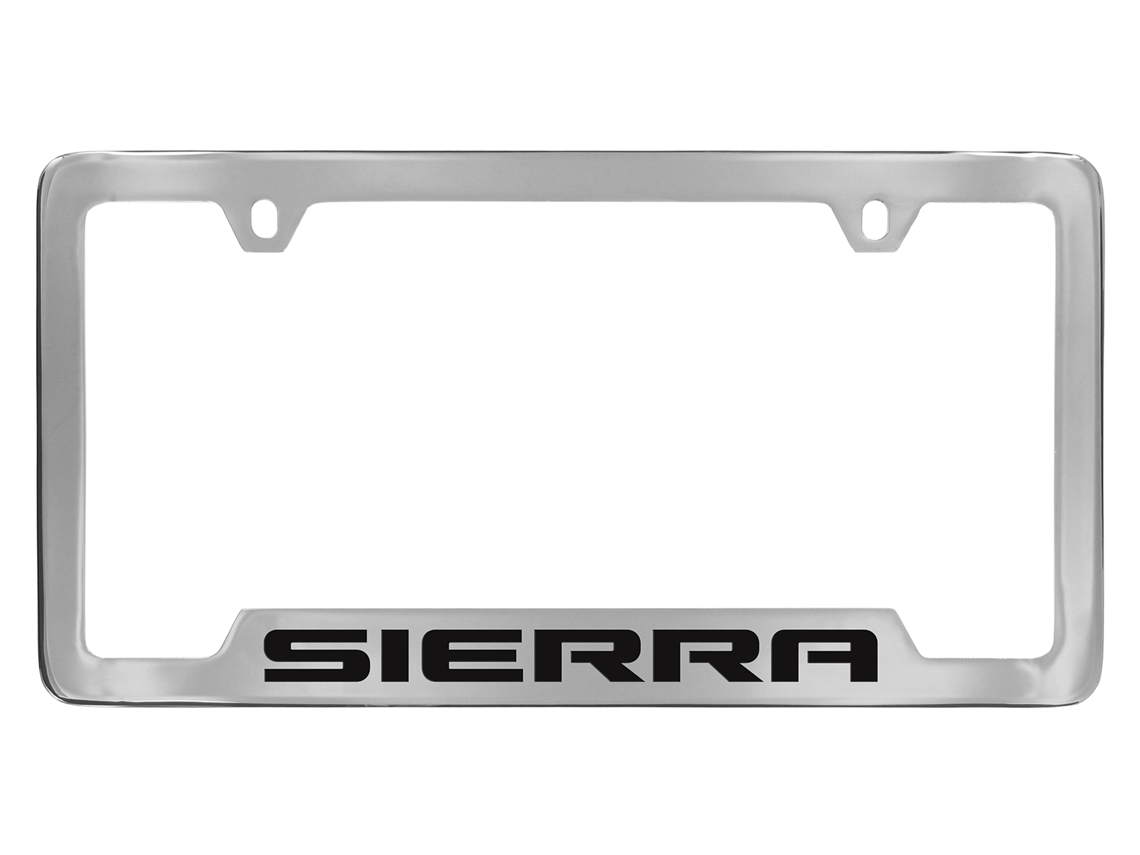 License Plate Frame by Baron & Baron® in Chrome with Black Sierra Script - Associated Accessories