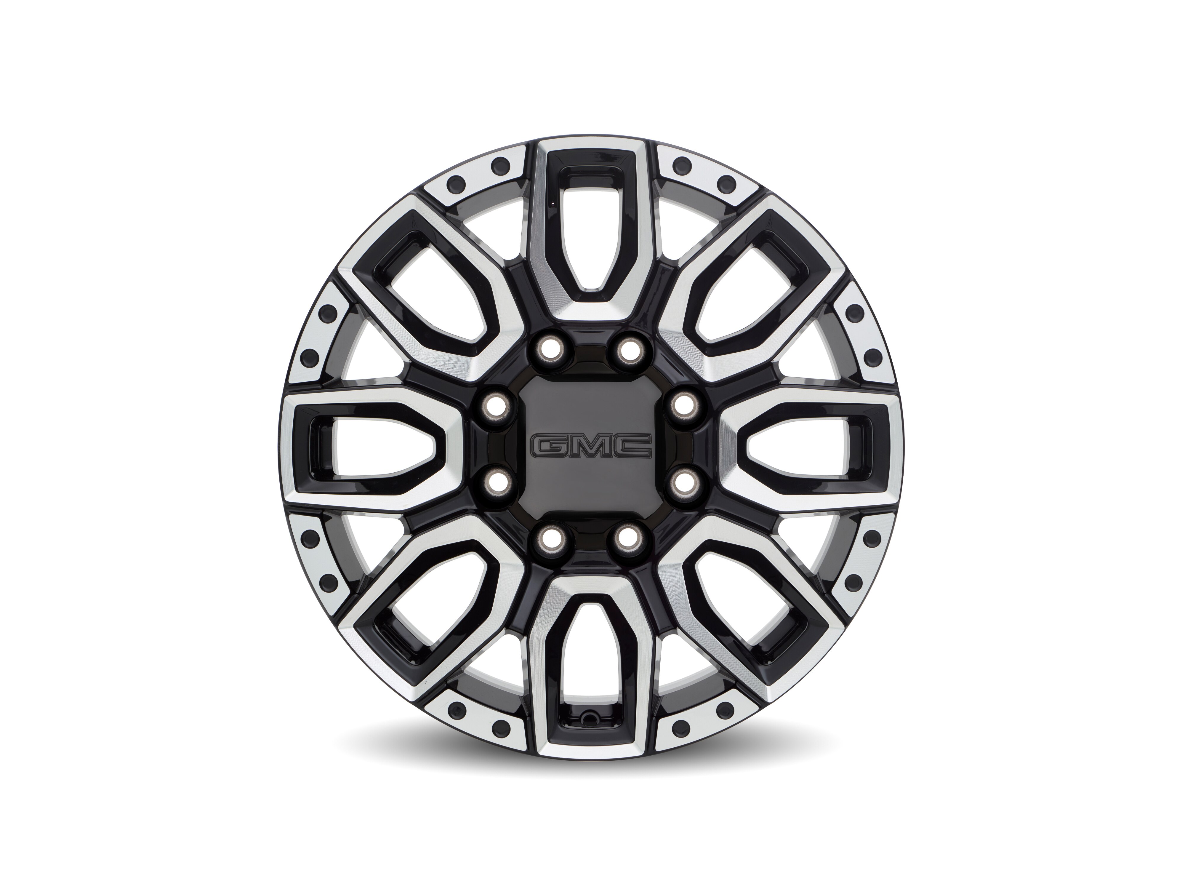 20x8.5-Inch Aluminum Multi-Spoke Wheel in Black with Selective Machining