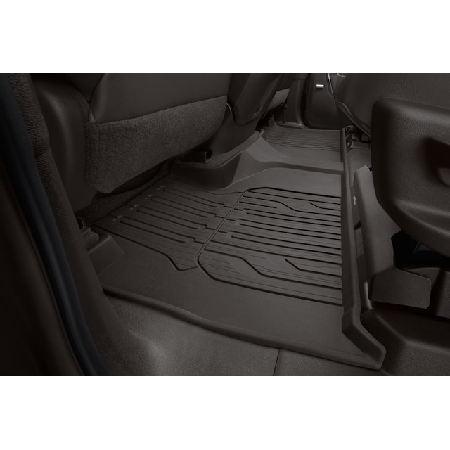 Second-Row Interlocking Premium All-Weather Floor Liners in Very Dark Atmosphere