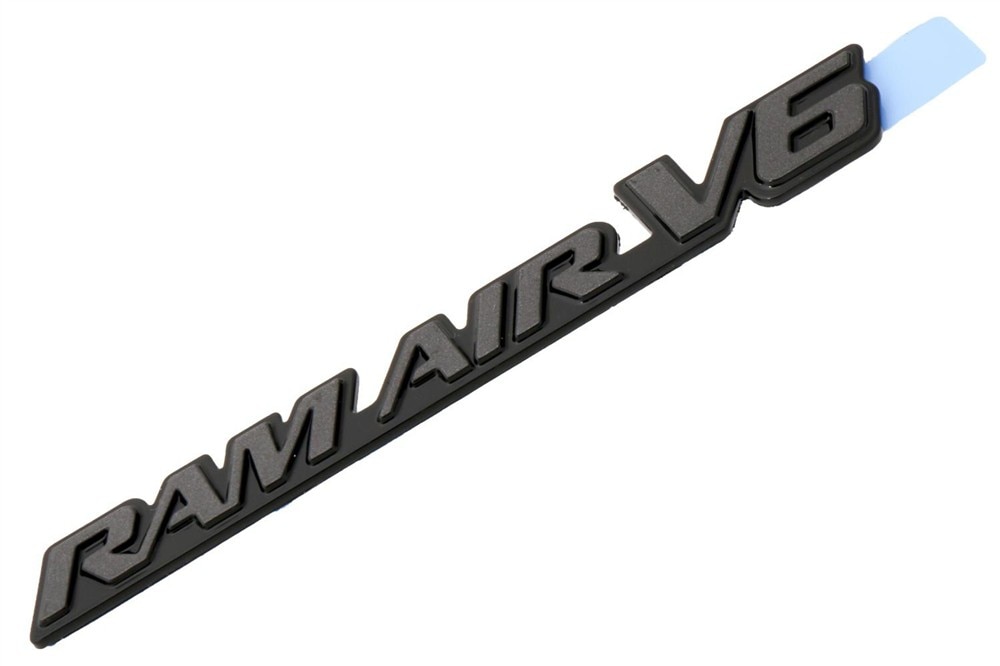 GM Genuine Parts Dark Argent Metallic Front Fender Ram Air V6 Emblem