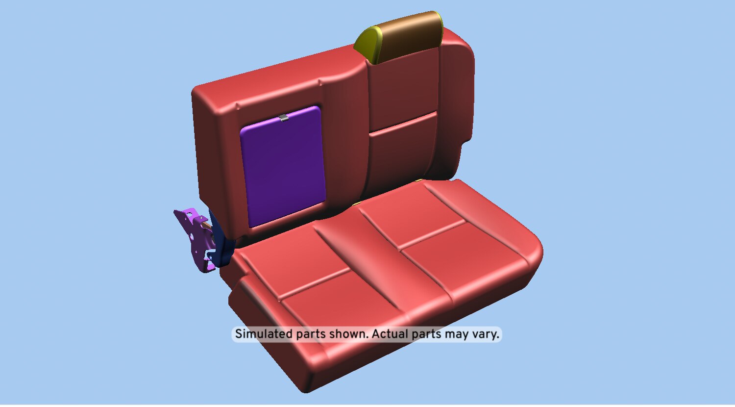 GM Genuine Parts Dark Titanium Rear Driver Side Seat