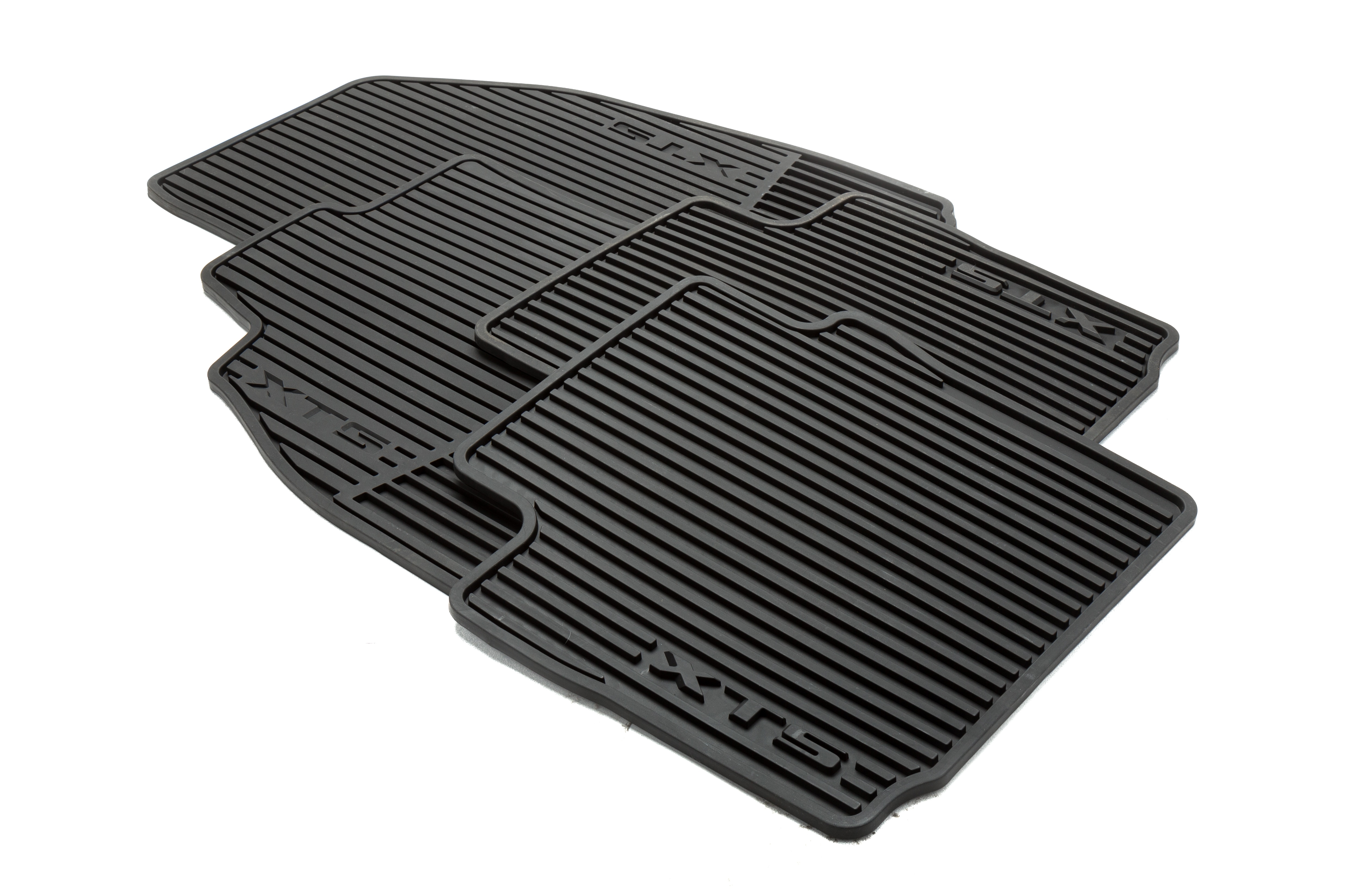 Cadillac Front and Rear All-Weather Floor Mats in Jet Black with