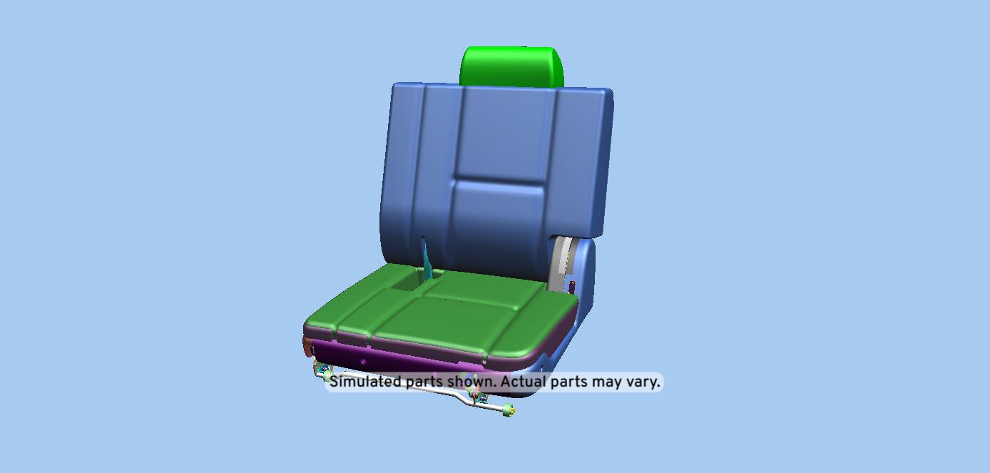 GM Genuine Parts Ebony 3rd Row Driver Side Seat