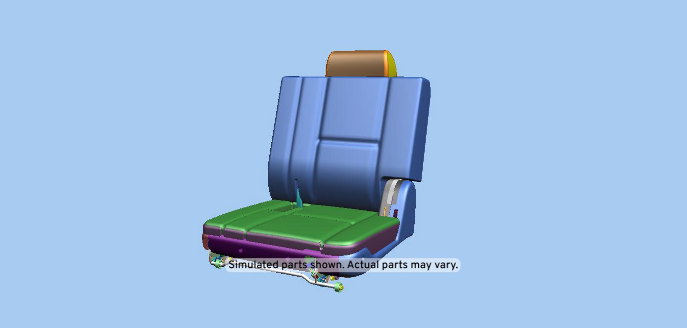 GM Genuine Parts Light Cashmere 3rd Row Driver Side Seat