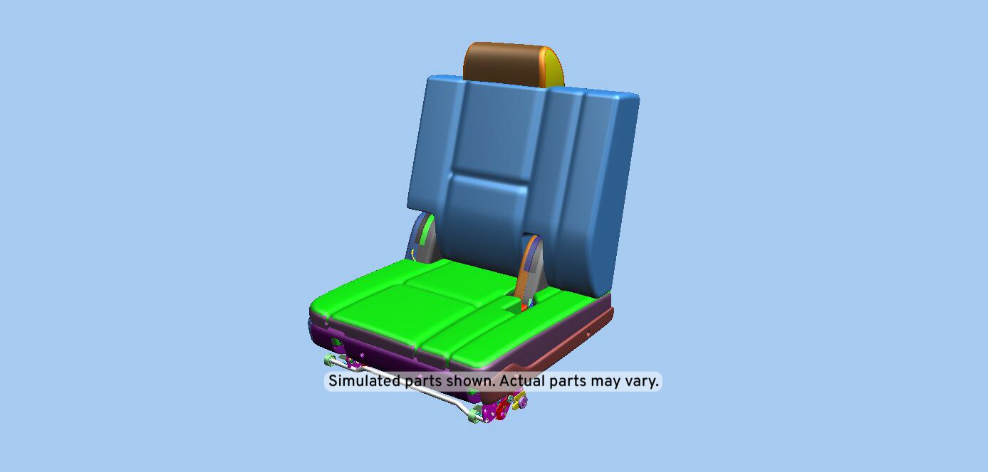 GM Genuine Parts Light Cashmere 3rd Row Passenger Side Seat