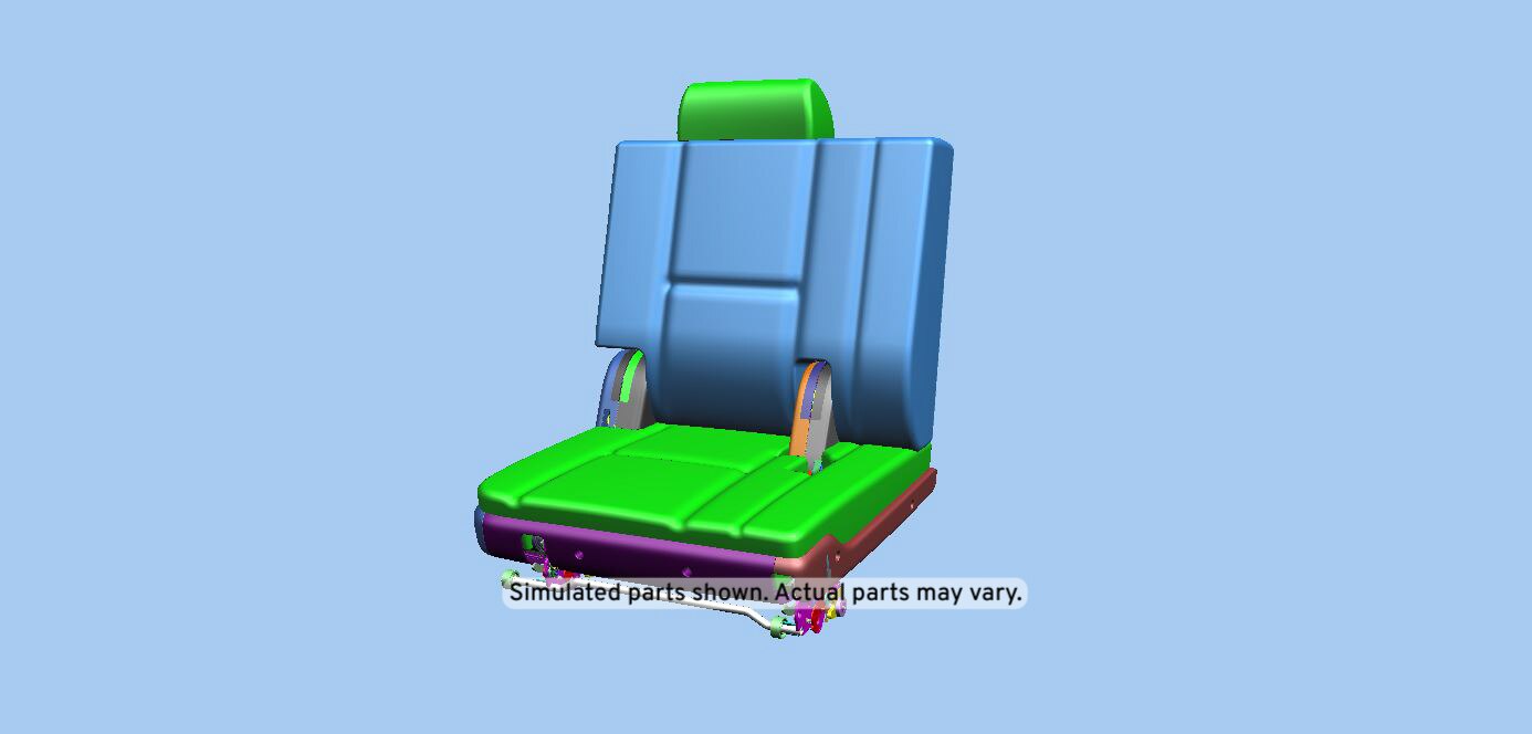 GM Genuine Parts Light Cashmere 3rd Row Passenger Side Seat