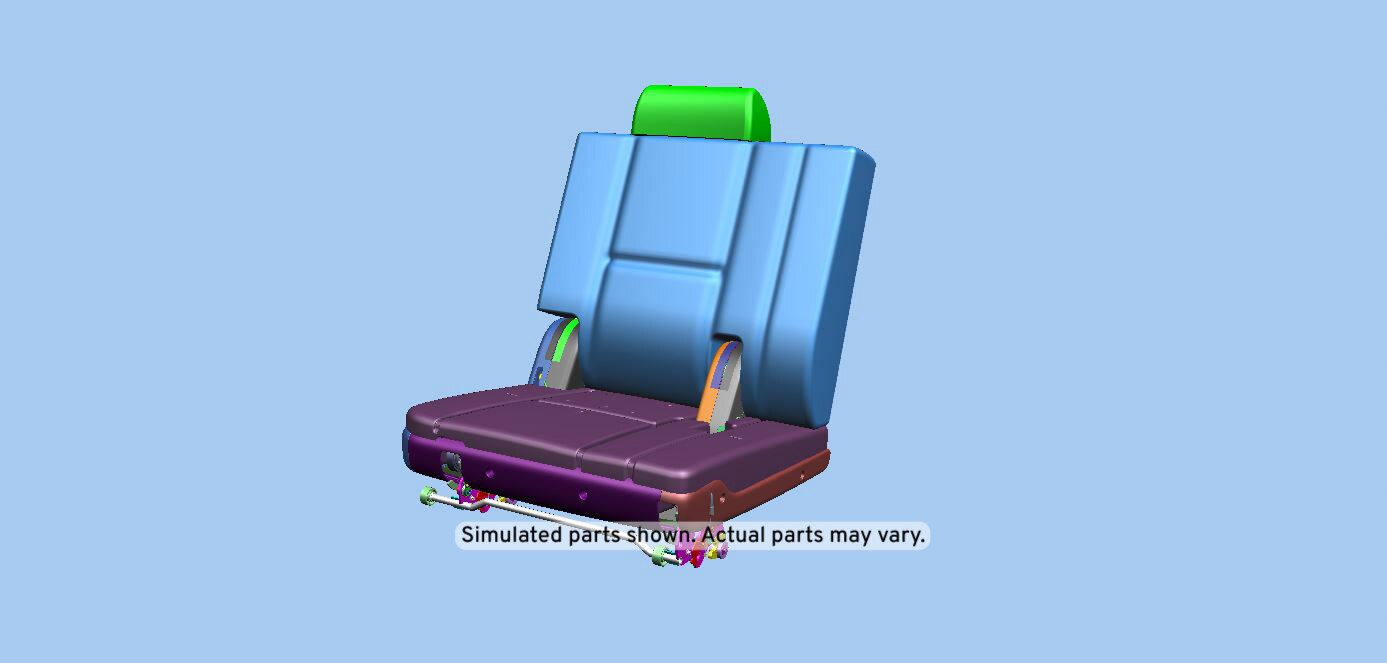 GM Genuine Parts Light Cashmere 3rd Row Passenger Side Seat