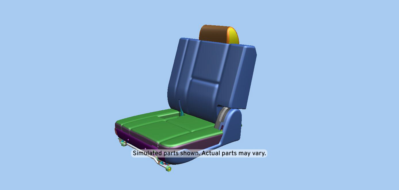 GM Genuine Parts Ebony 3rd Row Driver Side Seat
