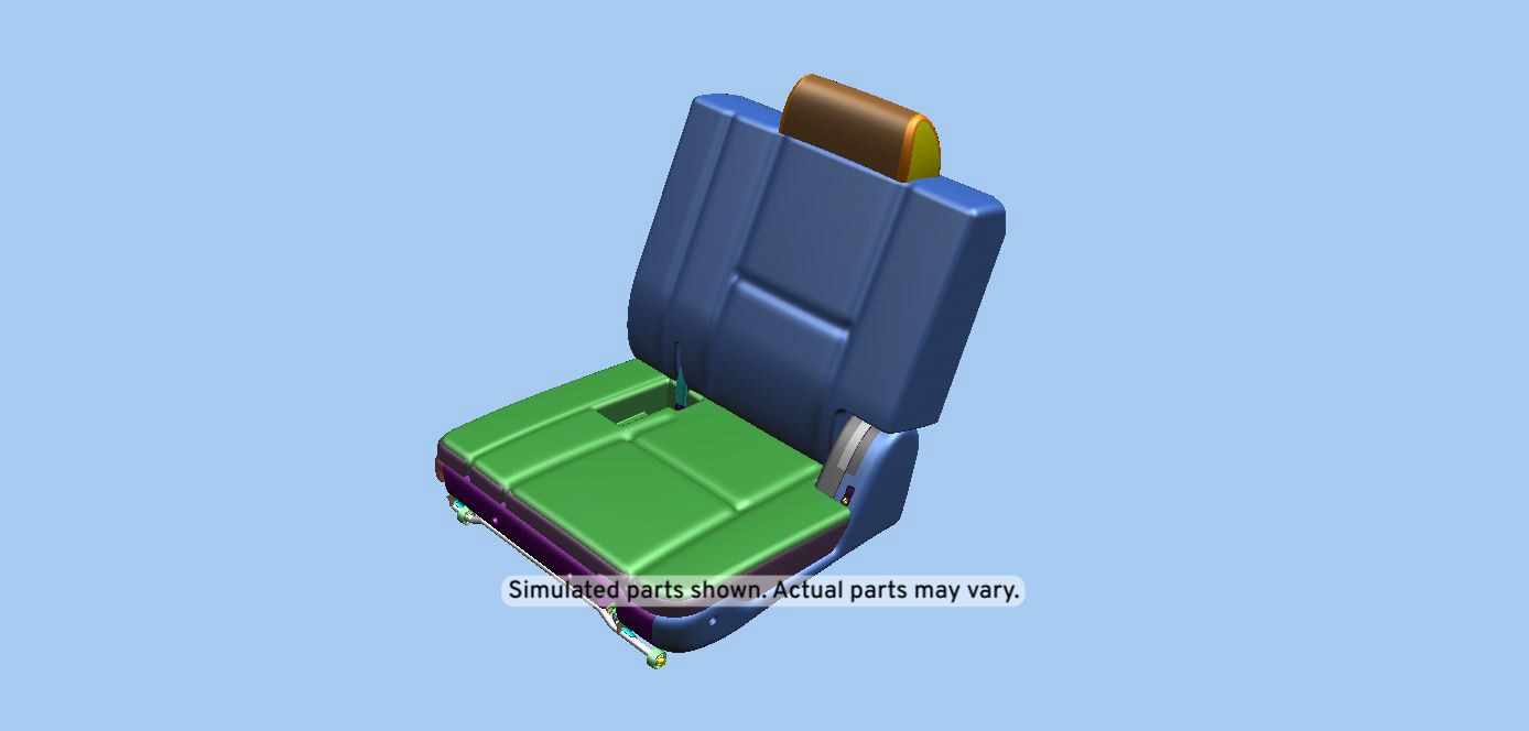 GM Genuine Parts Ebony 3rd Row Driver Side Seat