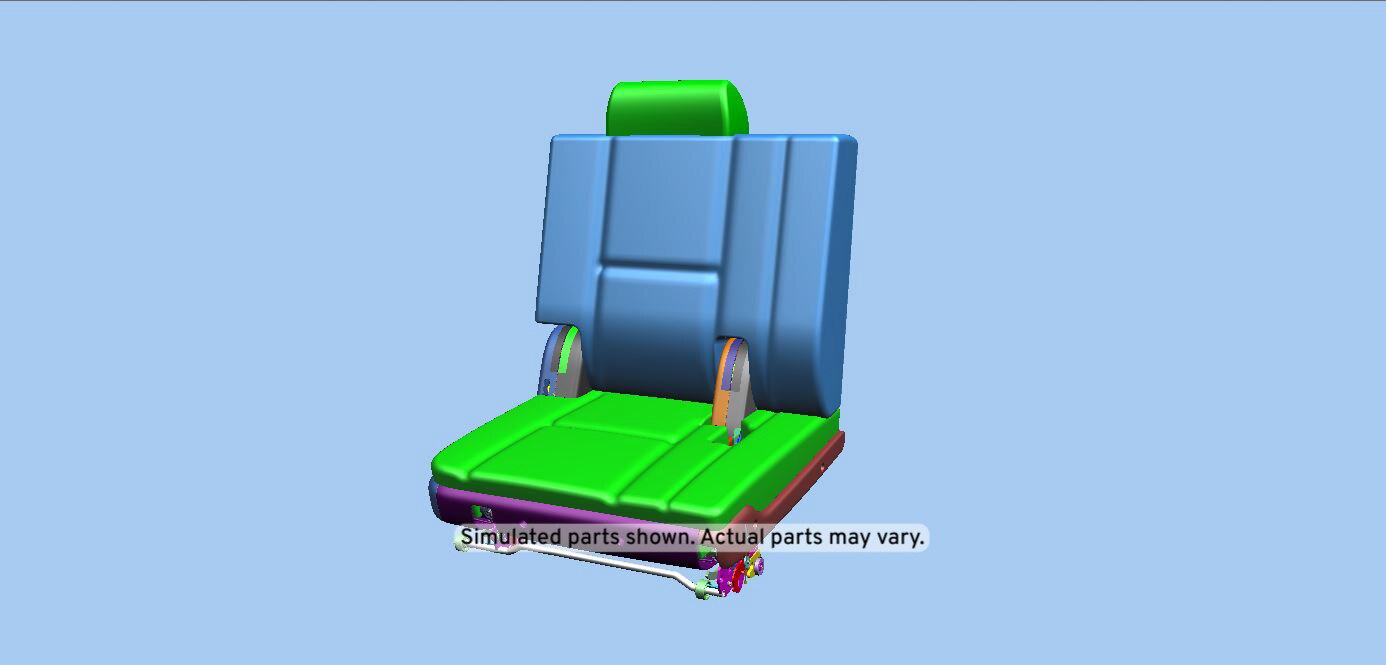 GM Genuine Parts Light Cashmere 3rd Row Passenger Side Seat