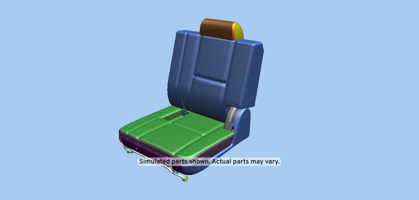 GM Genuine Parts Ebony 3rd Row Driver Side Seat