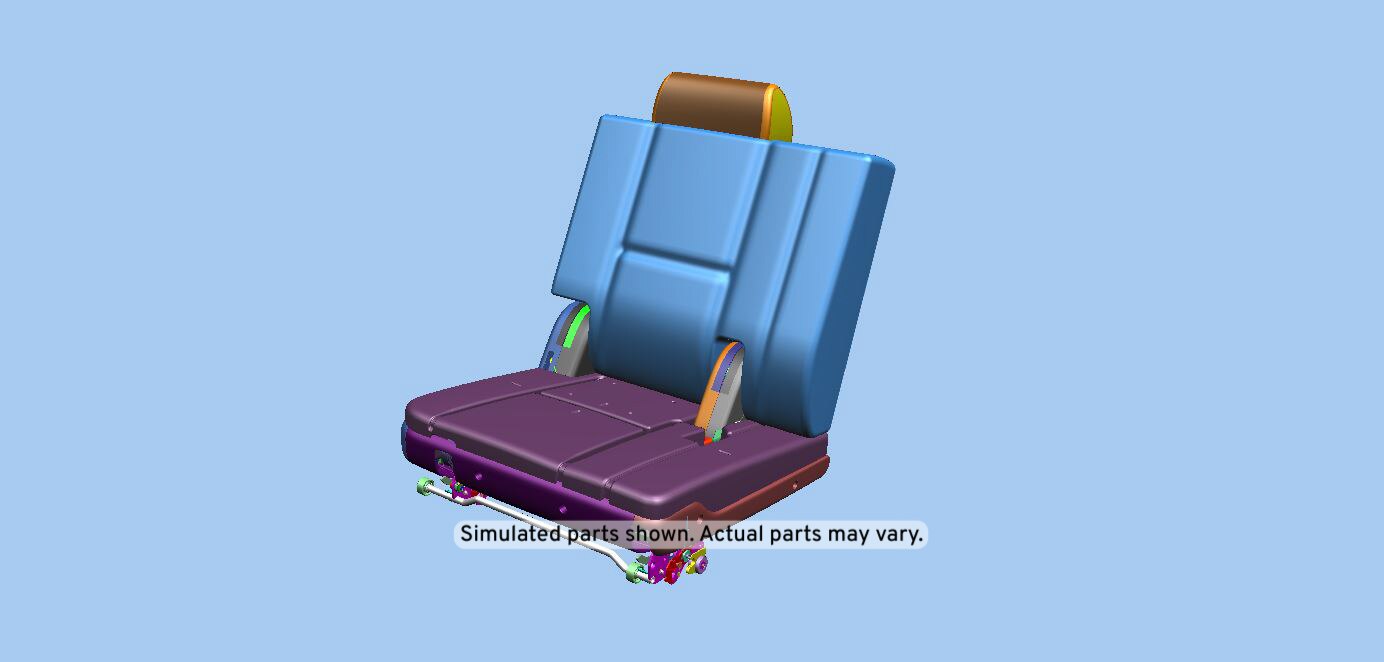 GM Genuine Parts Light Titanium 3rd Row Passenger Side Seat