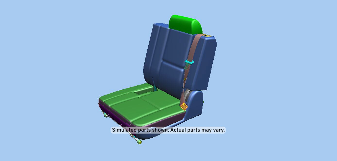 GM Genuine Parts Light Cashmere 3rd Row Driver Side Seat