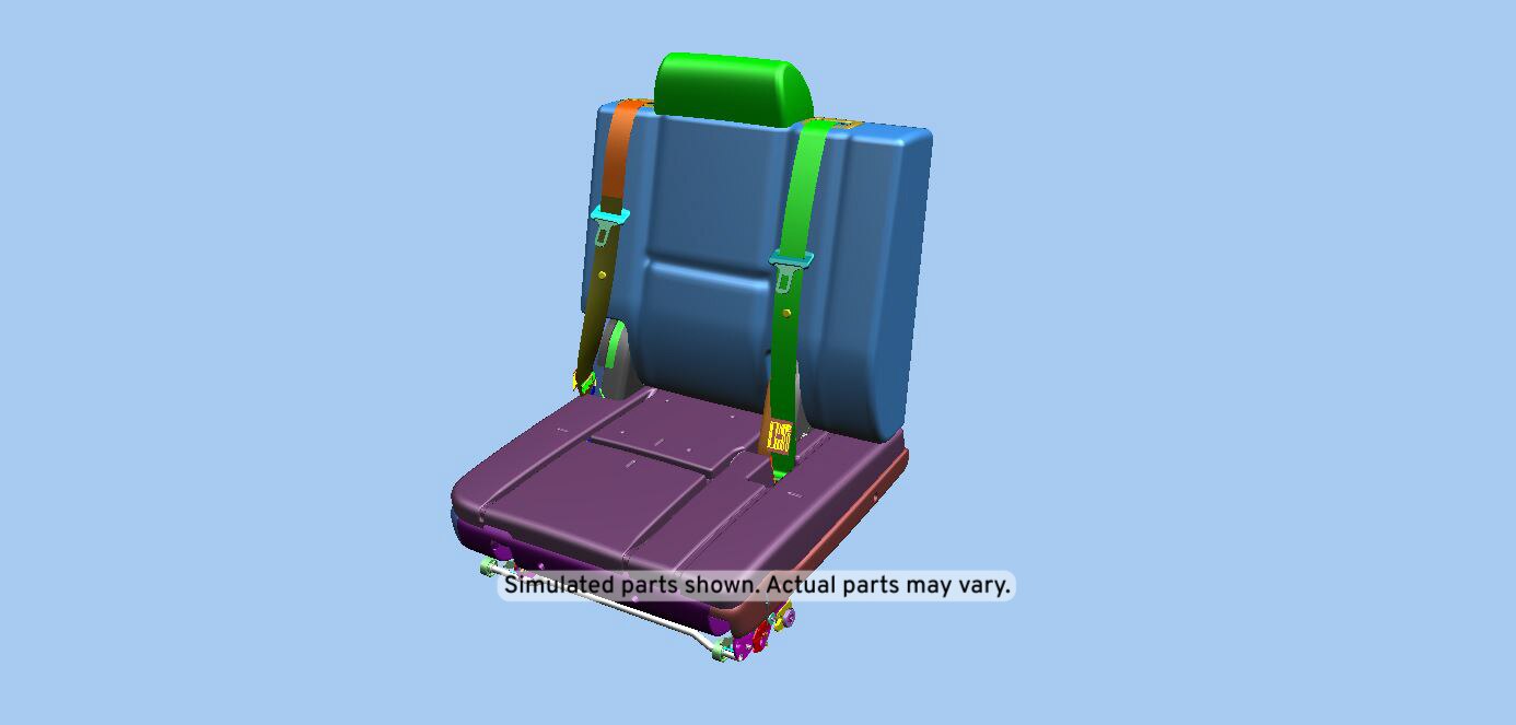 GM Genuine Parts Light Cashmere 3rd Row Passenger Side Seat