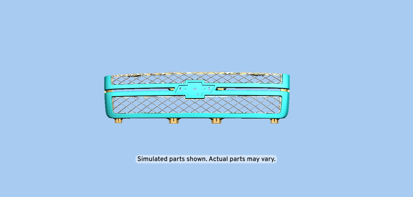 GM Genuine Parts Summit White Front Grille with Clips