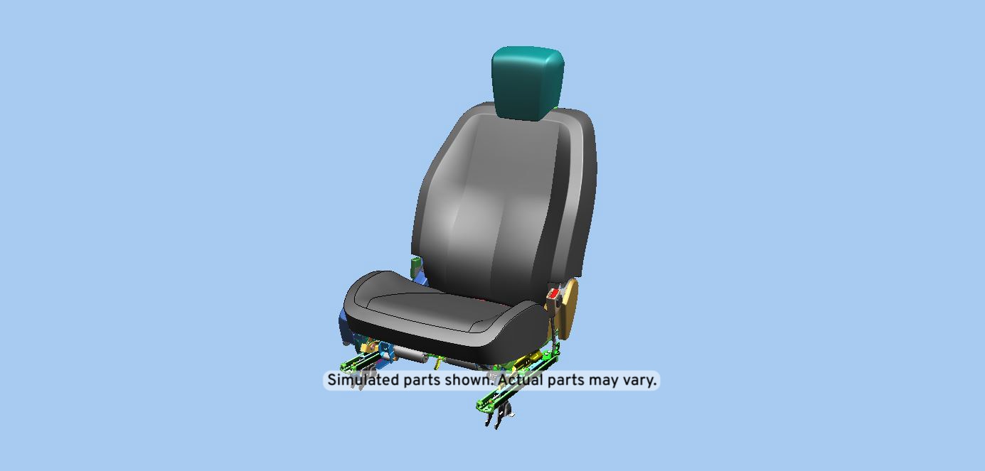 GM Genuine Parts Jet Black Passenger Seat