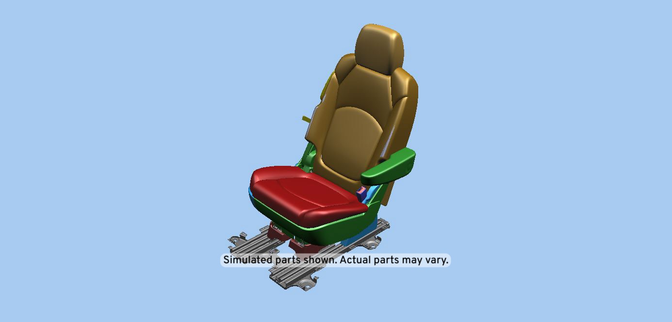 GM Genuine Parts Ebony Rear Passenger Side Seat