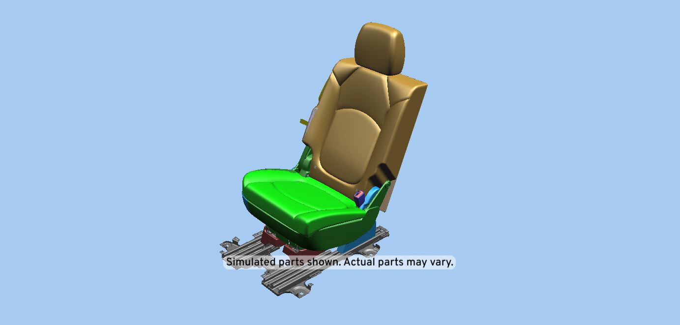 GM Genuine Parts Titanium Rear Passenger Side Seat