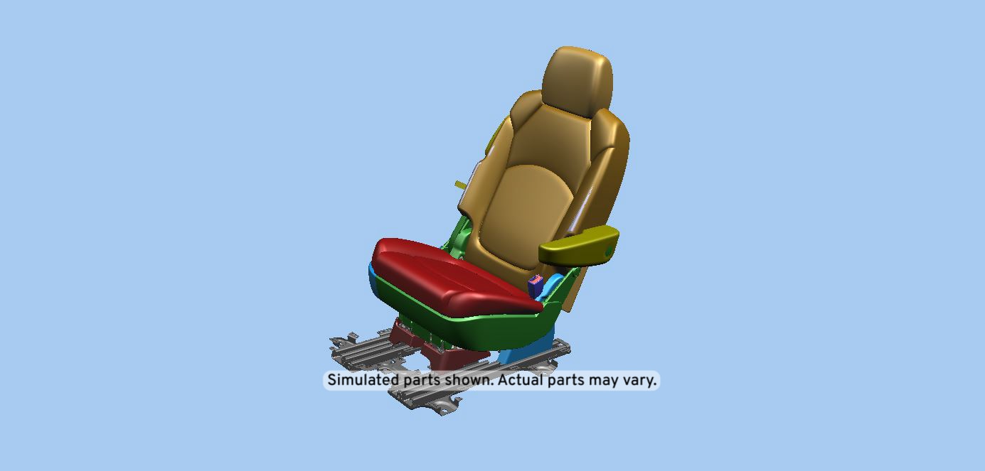 GM Genuine Parts Ebony Rear Passenger Side Seat