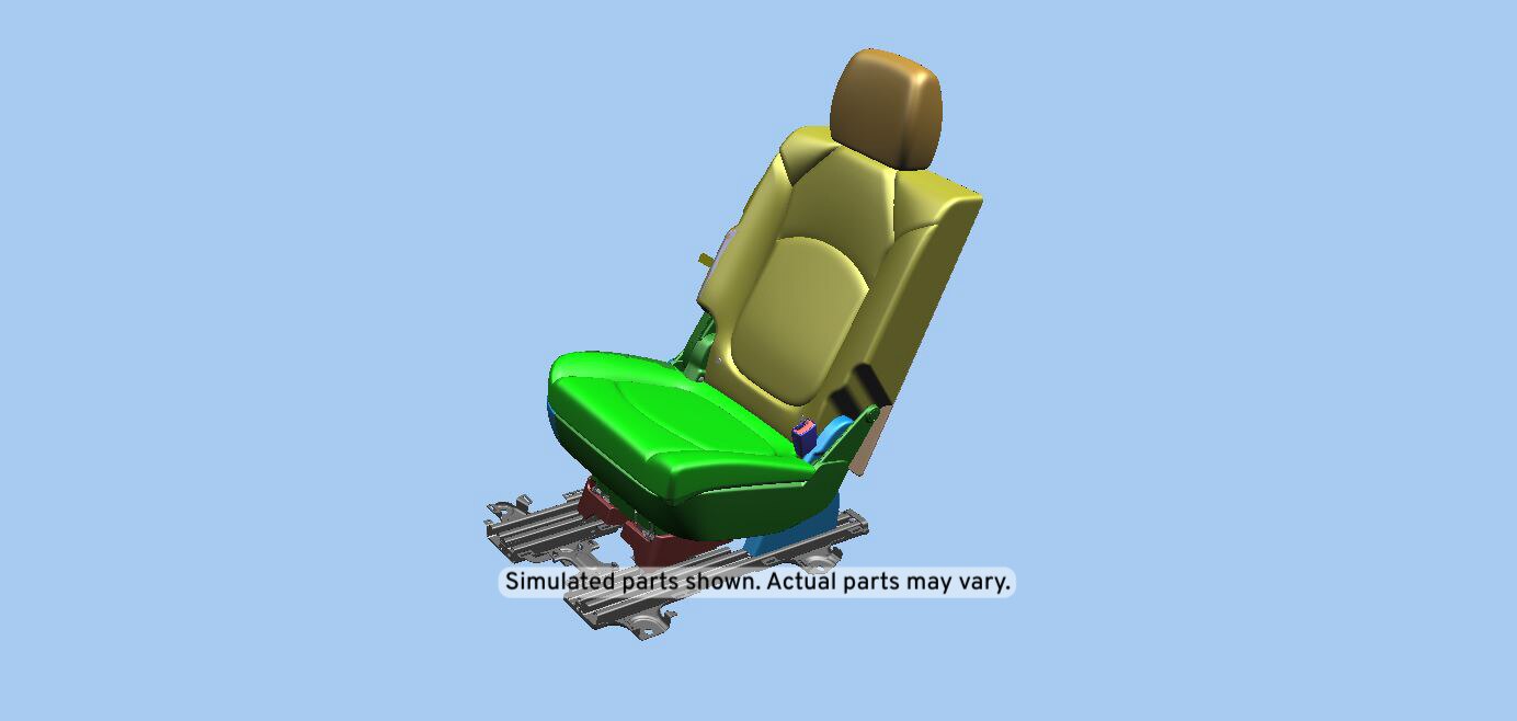 GM Genuine Parts Light Titanium Rear Passenger Side Seat
