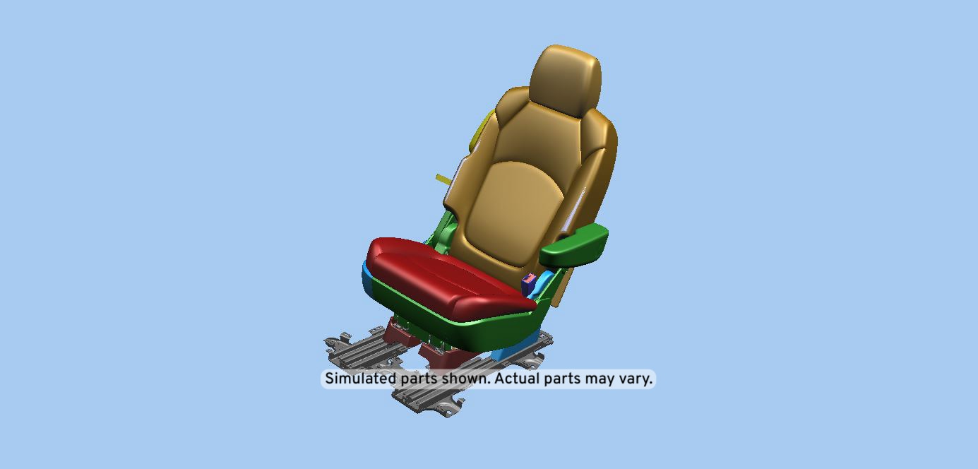 GM Genuine Parts Light Titanium Rear Passenger Side Seat