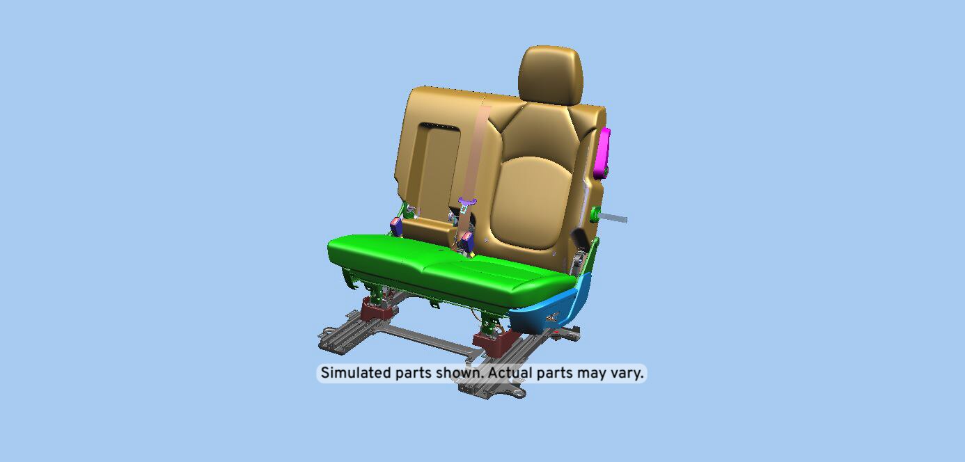 GM Genuine Parts Dark Titanium Rear Driver Side Seat