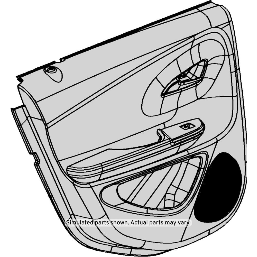 GM Genuine Parts Cut Grass Driver Side Rear Door Trim