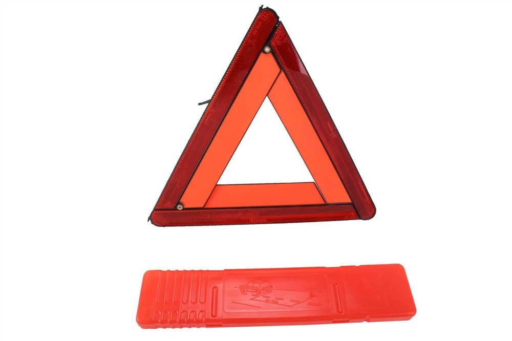 GM Genuine Parts Reflective Warning Triangle in Bright Fluorescent Orange