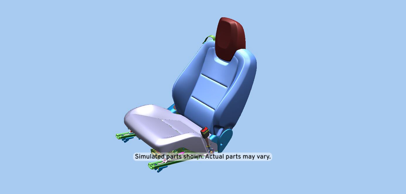 GM Genuine Parts Jet Black Passenger Seat