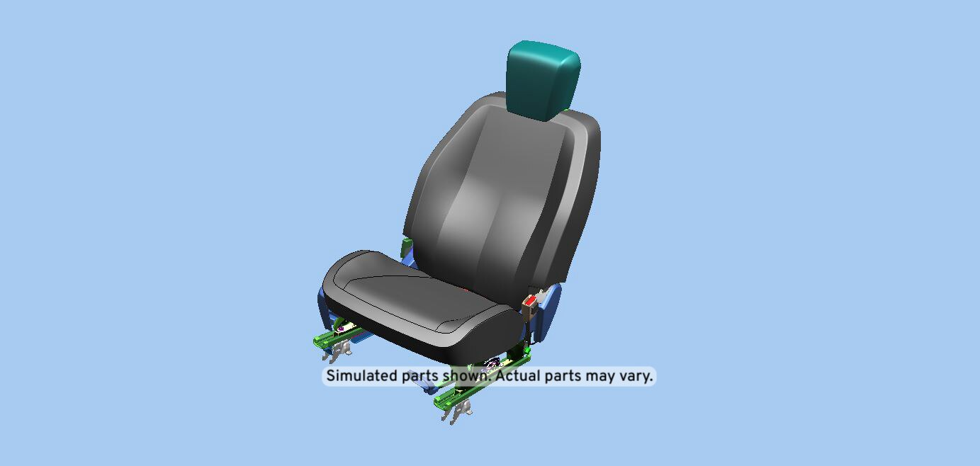 GM Genuine Parts Jet Black Passenger Seat