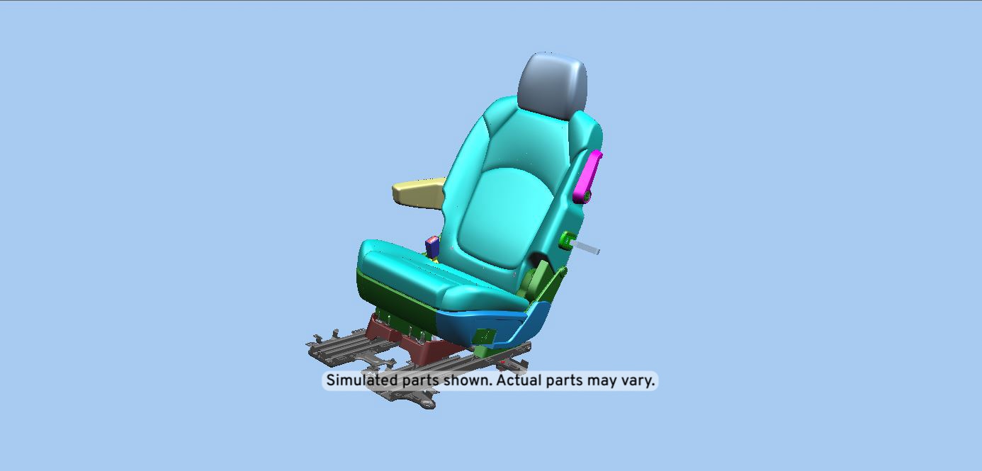 GM Genuine Parts Ebony Rear Driver Side Seat