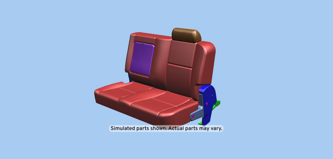 GM Genuine Parts Ebony Rear Driver Side Seat