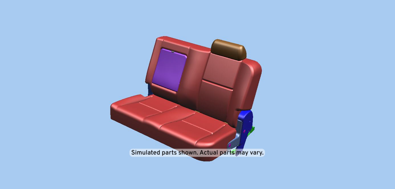 GM Genuine Parts Ebony Rear Driver Side Seat