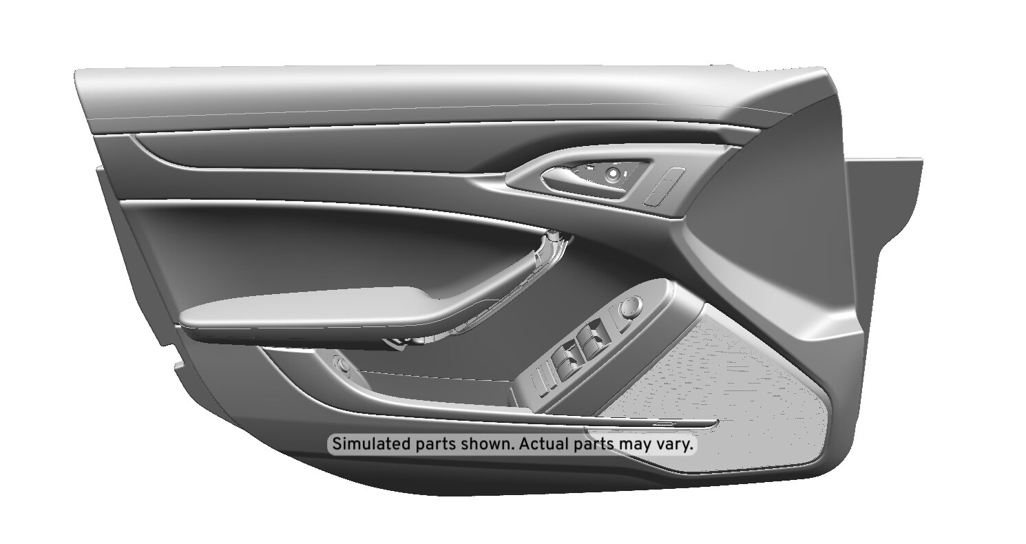 GM Genuine Parts Light Titanium Front Driver Side Door Trim