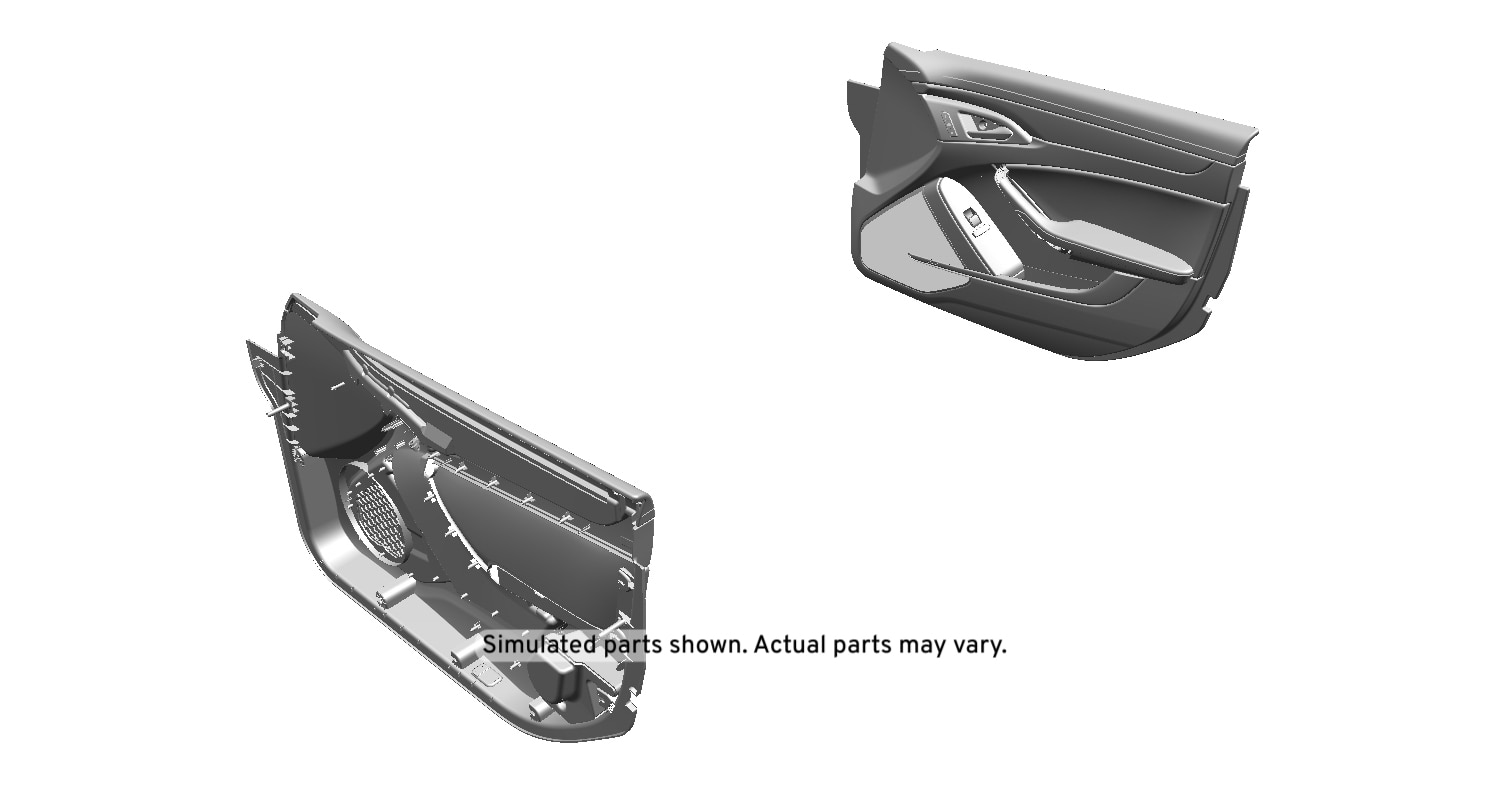 GM Genuine Parts Light Titanium Front Passenger Side Door Trim
