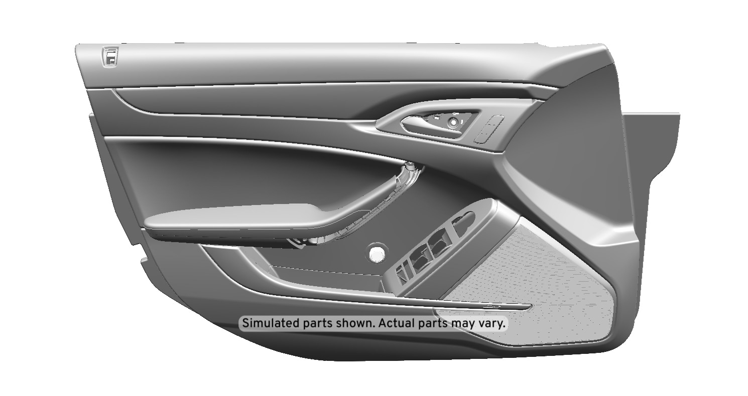 GM Genuine Parts Jet Black Front Driver Side Door Trim