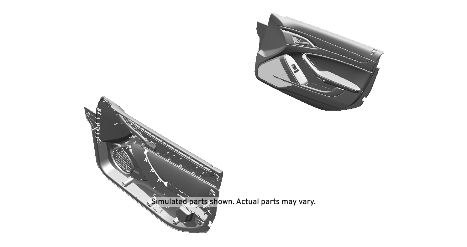 GM Genuine Parts Light Titanium Front Passenger Side Door Trim