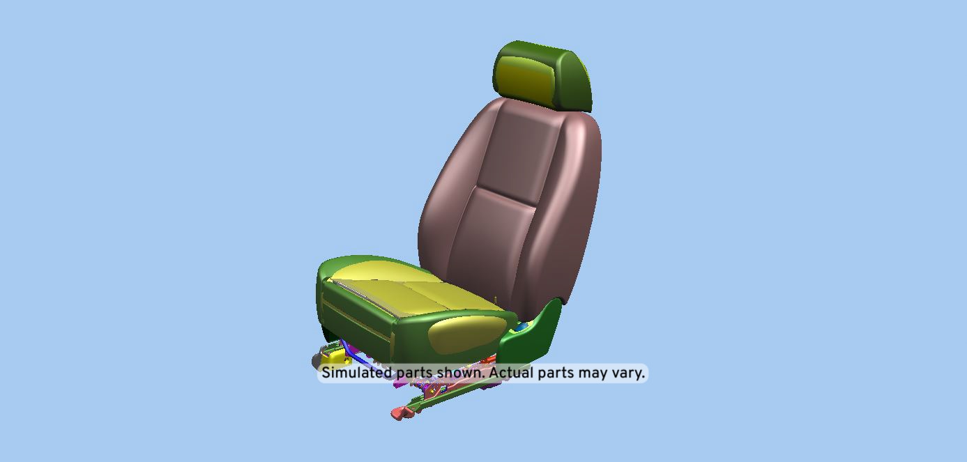 GM Genuine Parts Ebony Passenger Seat