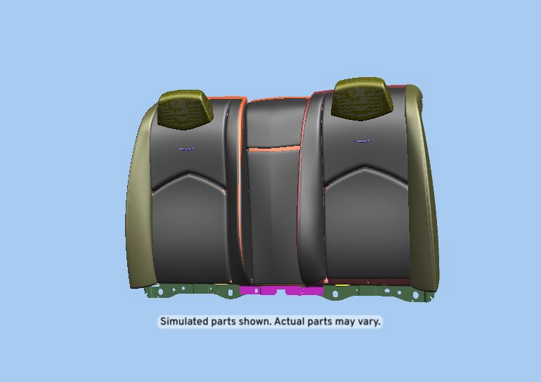 GM Genuine Parts Ebony Rear Seat Back Cushion Assembly