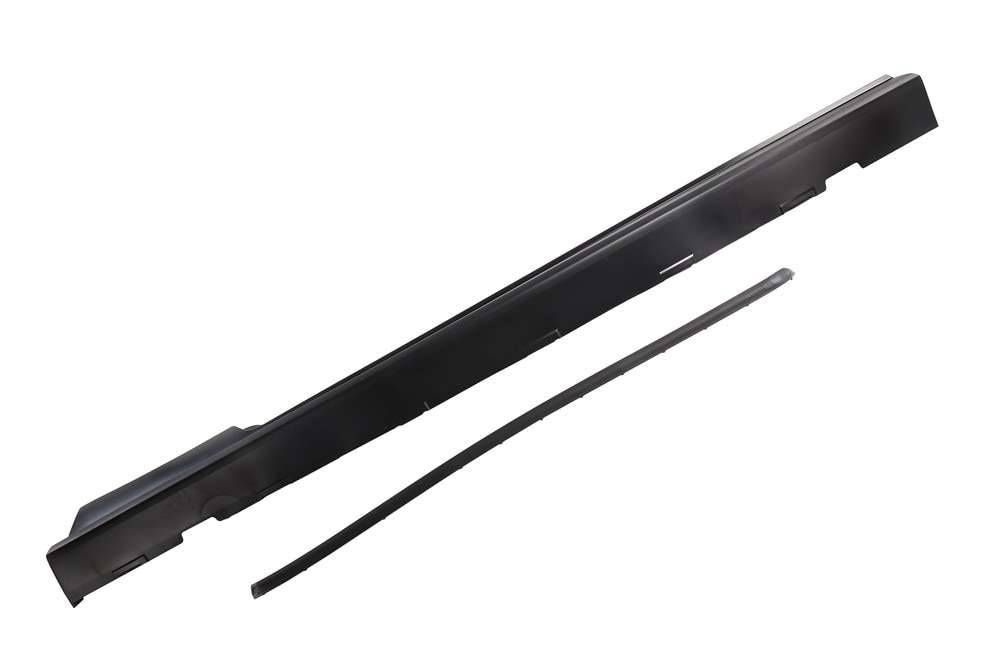 GM Genuine Parts Primed Passenger Side Rocker Panel Molding with Weatherstrip and Retainers
