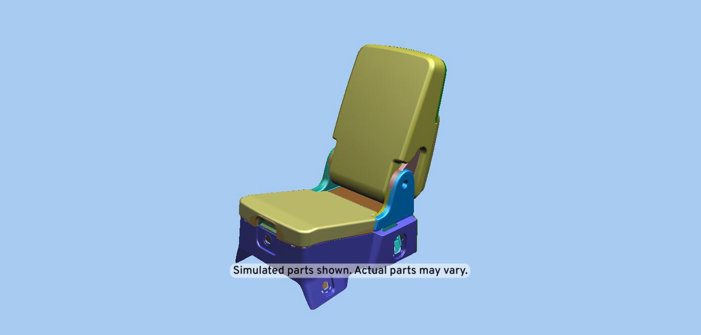 GM Genuine Parts Jet Black Front Center Seat